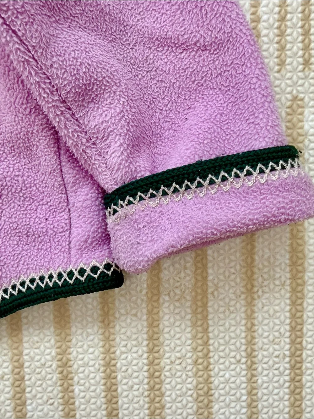 Hanna Andersson Lavender Hooded Fleece Jacket with Daisy Appliqués